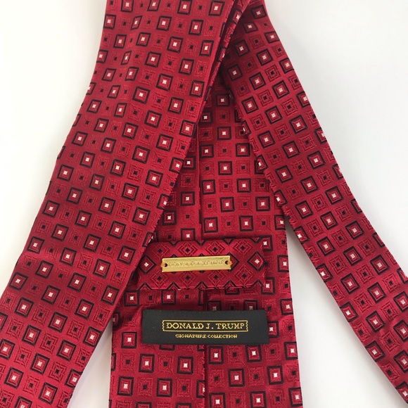 Donald Trump Tie EUC Beautiful Red Black White - Picture 2 of 8